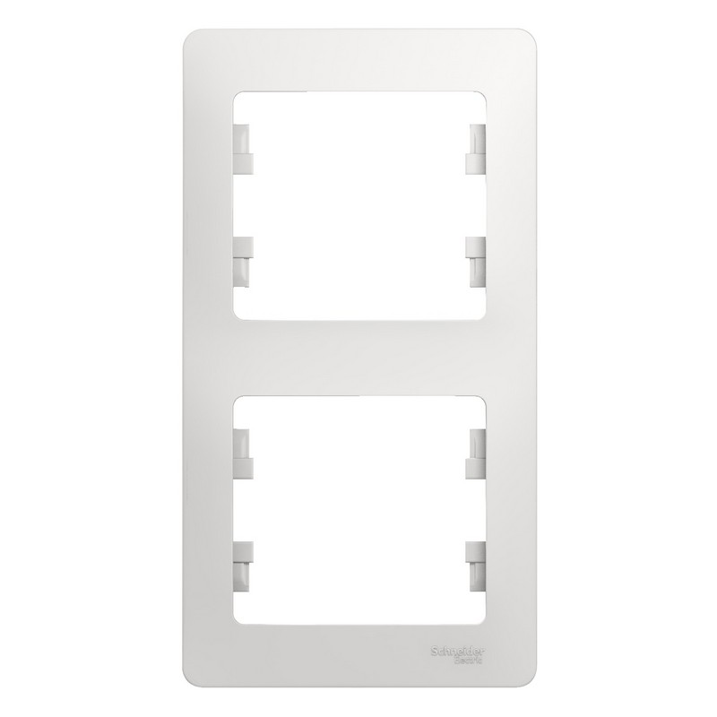 Рамка 2-мест. верт. белая Schneider Electric GLOSSA GSL000106