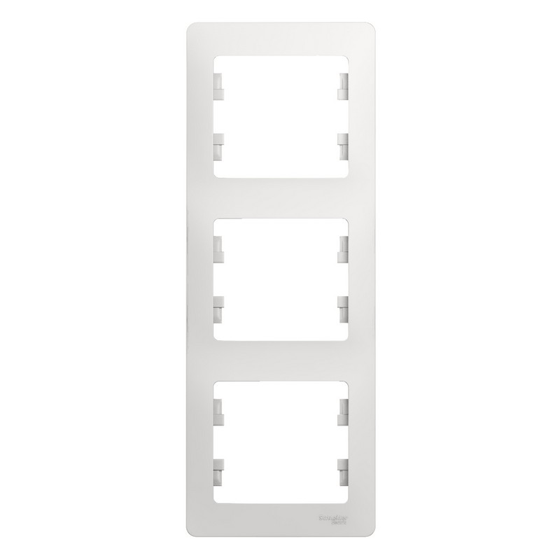 Рамка 3-мест. верт. белая Schneider Electric GLOSSA GSL000107