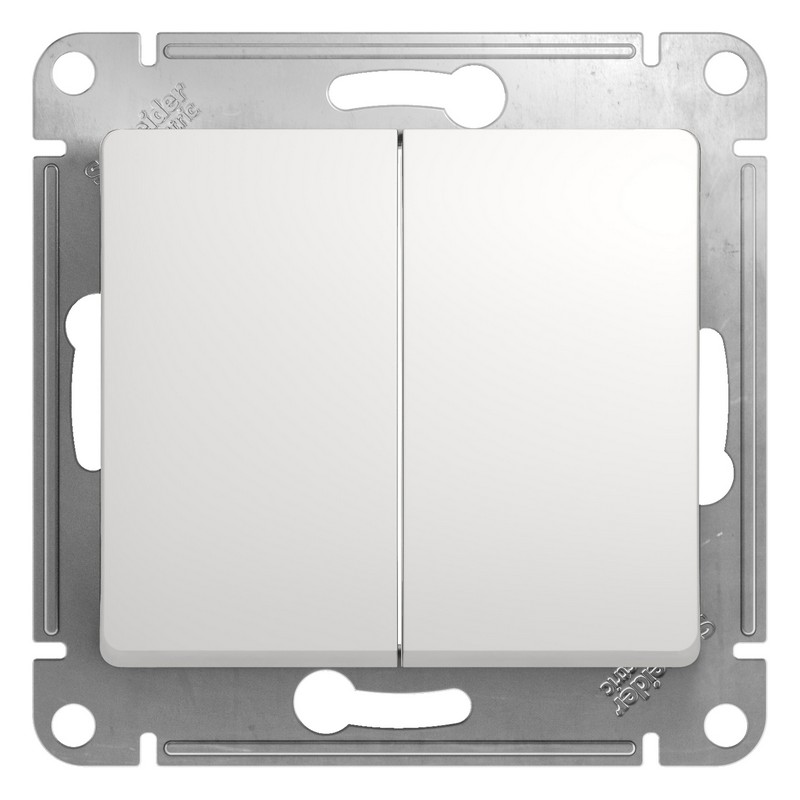 Переключатель без рамки с/у 2-кл. белый Schneider Electric GLOSSA GSL000165