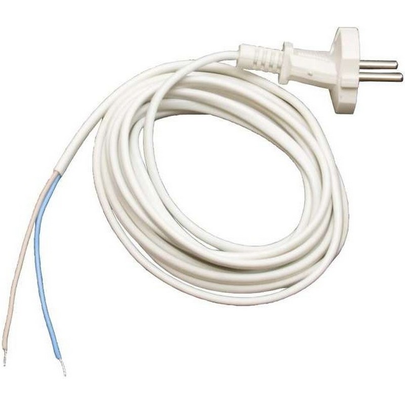 Шнур с вилкой 2,2м белый ПВС 2х0,75 UNIVersal 9632166