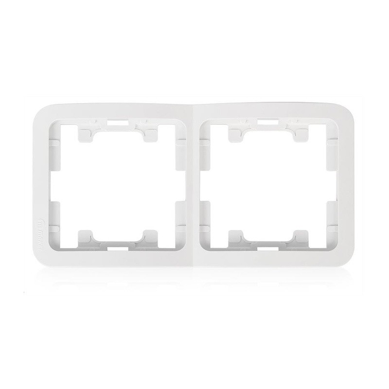 Рамка 2-мест. гориз. белая MAKEL Mimoza 22012