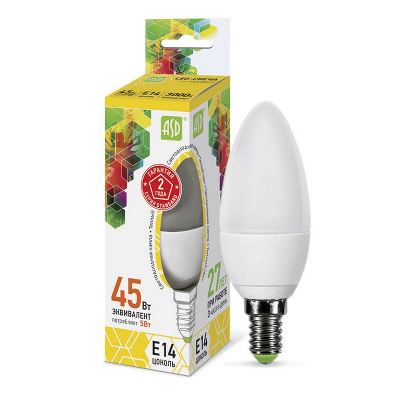 Лампа LED свеча 14вт E14 6500К 1330лм IN HOME LED-СВЕЧА-VC