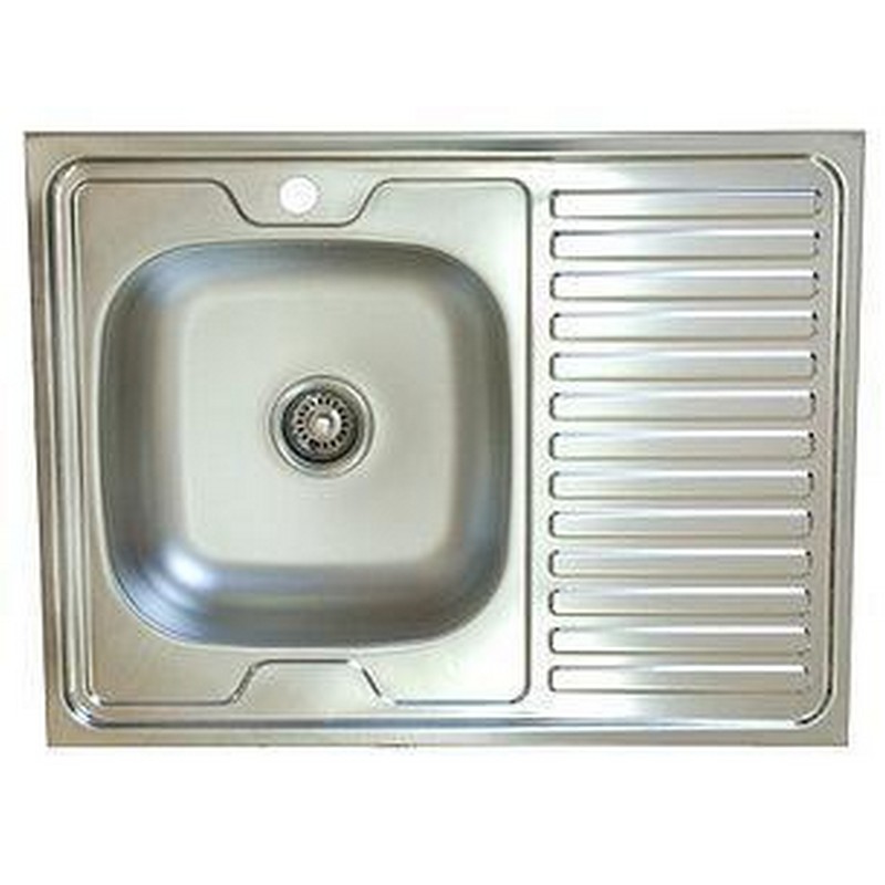 Мойка накладная нерж. 60*80 ЛЕ  0.4*130 мм