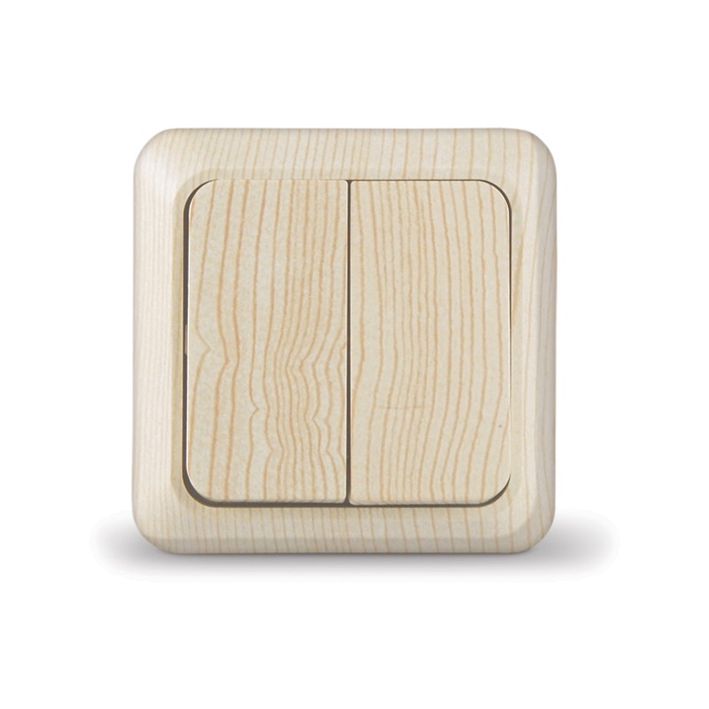 Выключатель о/у 2-кл. Сосна 10А IP20 UNIVersal Олимп 5560834