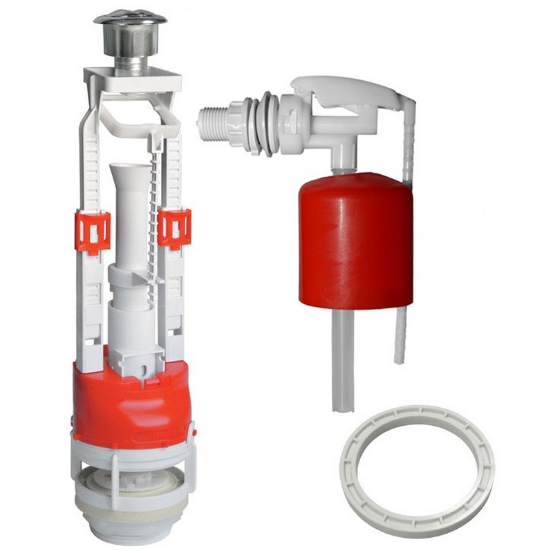 Арматура ННКОЭР кнопка хром 1/2 боковой подвод