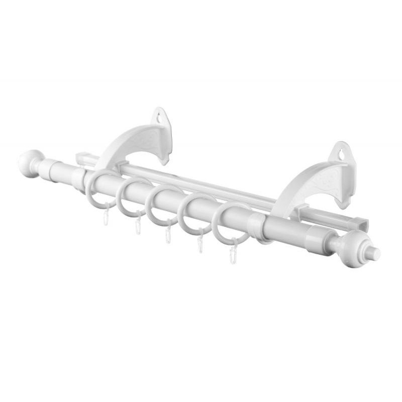 Карниз PULA БЕЛЫЙ с зажимами 1.8м