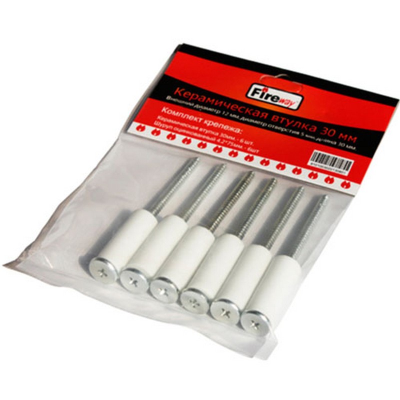 Втулка дистанц. 30*12мм (6 шт+6саморезов)