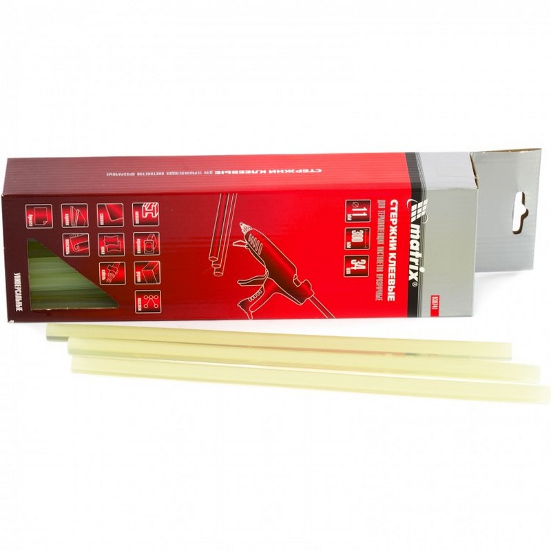 Стержень клеевой 11х300мм прозрачный MATRIX (34)