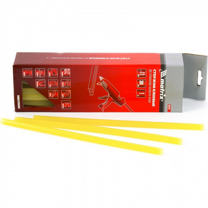 Стержень клеевой 11х300мм желтый MATRIX (34)