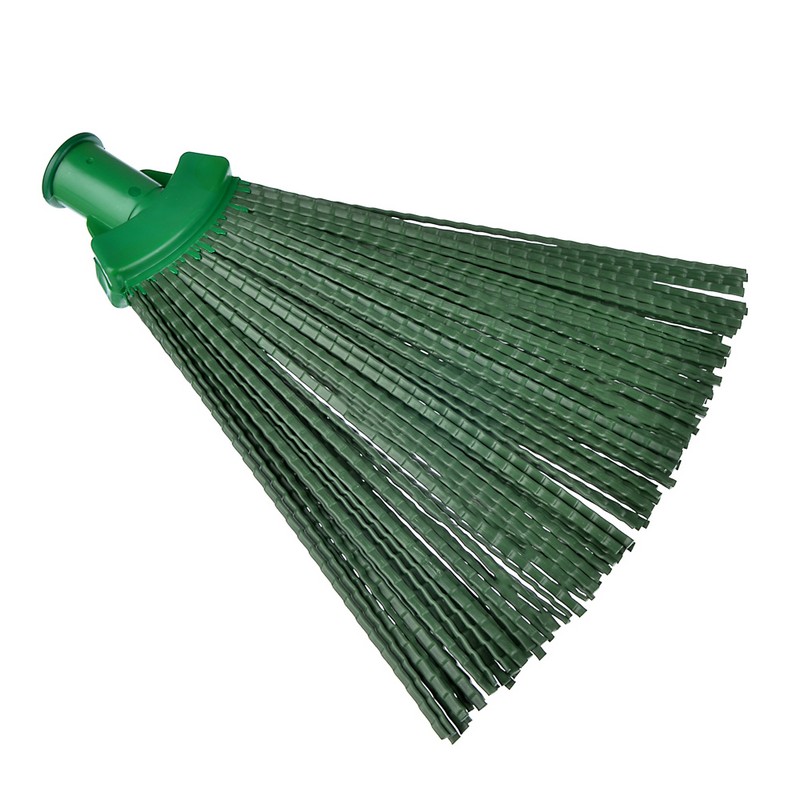 Метла полипропилен. 270x260мм плоская веерная с резьбой (без черенка) №2