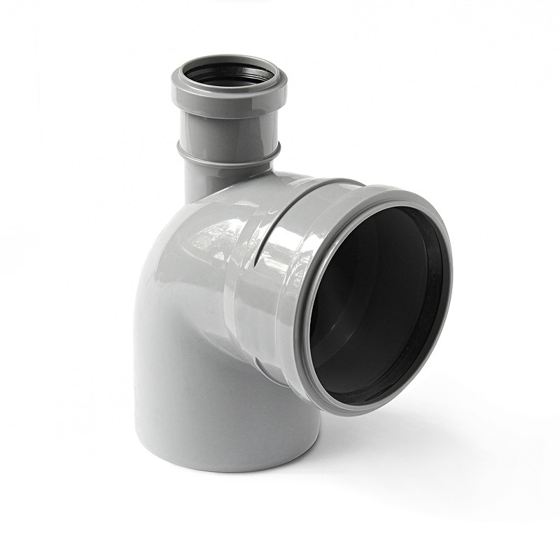 Отвод 110, 87гр, с патрубком 50 прямой