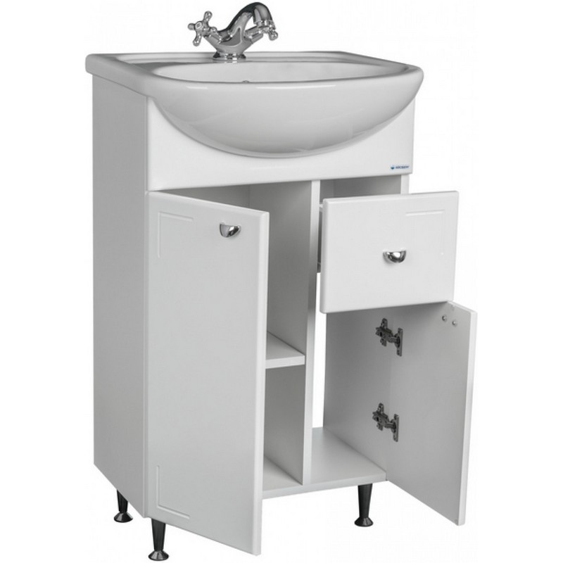 Тумба под умывальник "Уют 50 Классик" с верхним ящиком В1 АЙСБЕРГ DA1015T