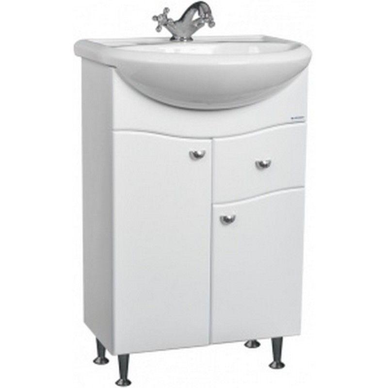 Тумба под умывальник "Уют 50 ВОЛНА" с верхним ящиком В1 АЙСБЕРГ DA1013T