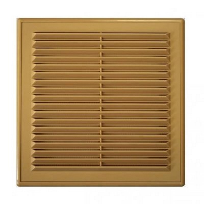 Решетка разьемная с моск сеткой 150*150  1515Р бежевая