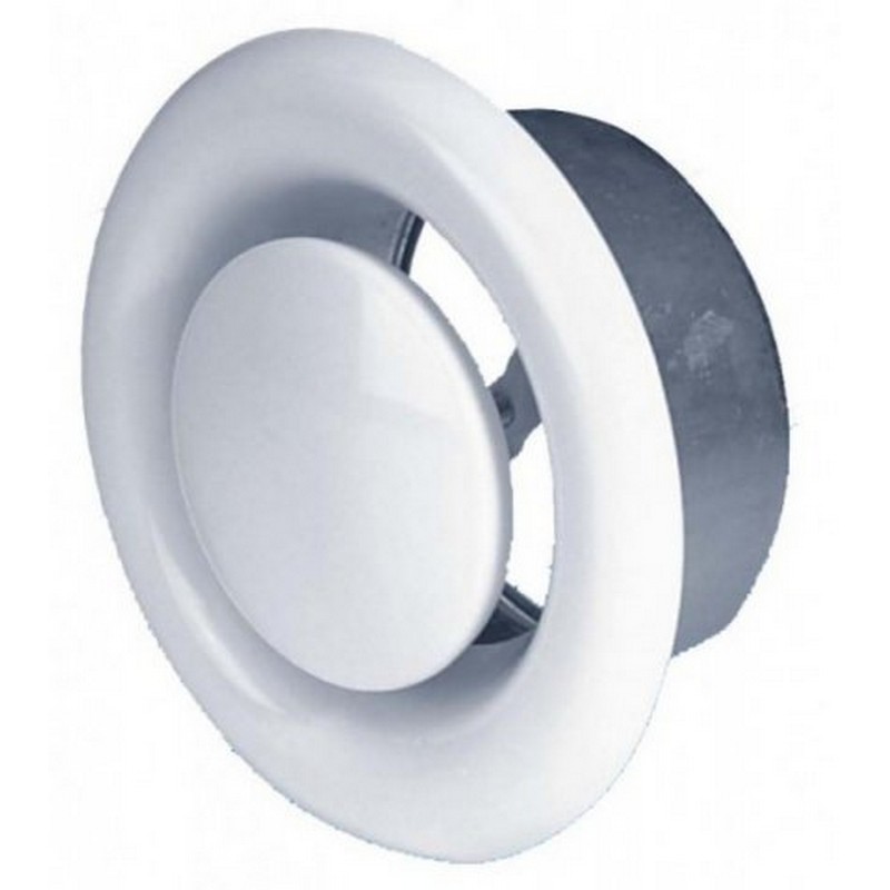 Диффузор вытяжной металический с фланцем d125 DVS125