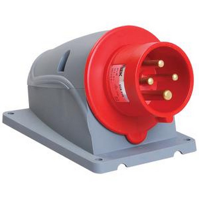 Вилка силовая стационарная 16А 3Р+Е 380в IP44 (514)