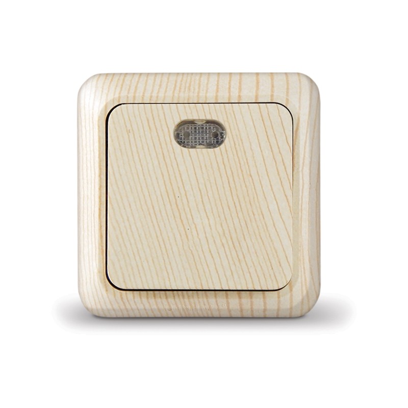 Переключатель о/у 1-кл. с инд. Сосна 10А IP20 UNIVersal Олимп 5560810