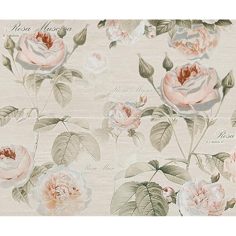 Панно Garden Rose beige 01 60х50 (к-т из 2-х шт)