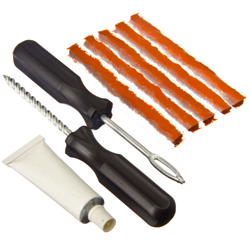 Набор для ремонта бескамерных шин: клей, 5 жгутов, I-инструмент NG 777-007