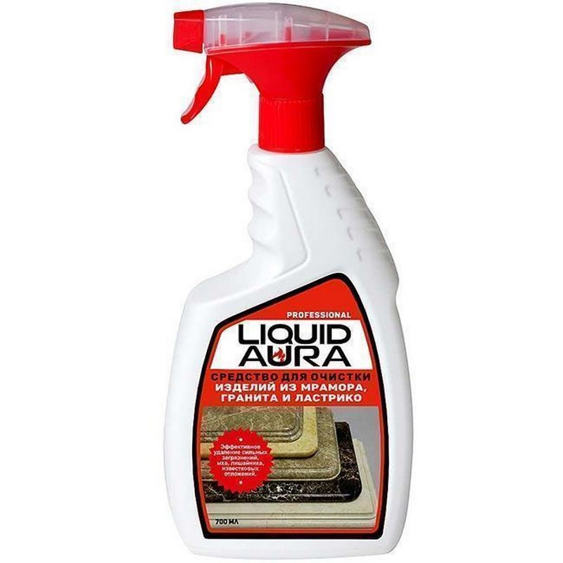 Жидкость для чистки мрамора,гранита и ластрико LIQUID AURA 250мл