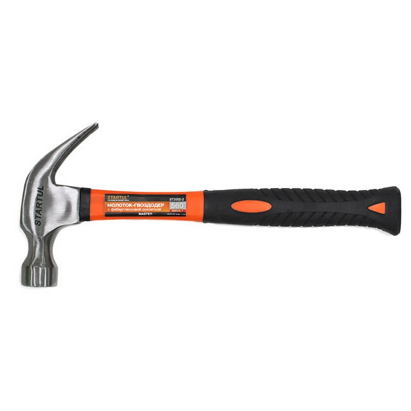 Молоток-гвоздодер 560г фиберглас.рукоят. STARTUL Master ST2002-02