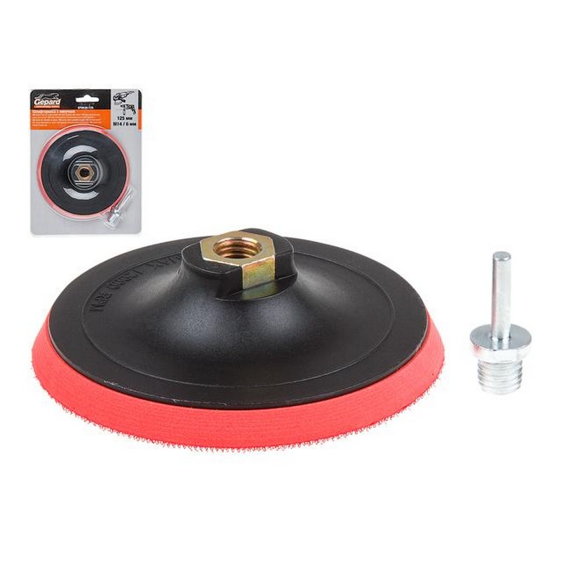 Диск опорный с липучкой 125х6мм для УШМ М14 GEPARD GP0830-125