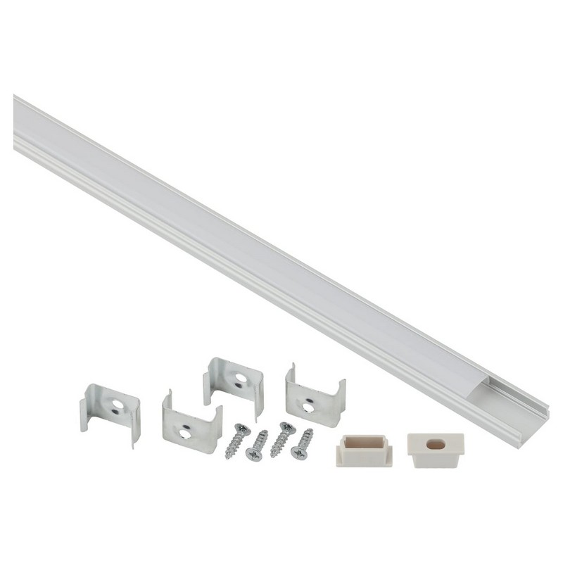 Профиль для LED ленты алюм. накладной (2м) (в сборе) 15,2х6,5мм CAB262