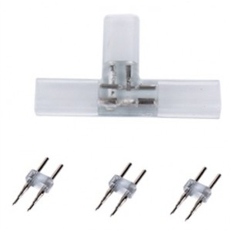 Комплект соед. для св/д лент 220в 12х7мм, T-плата +3 зажима 2-конт. IP68 Ecola SCTN12ESB