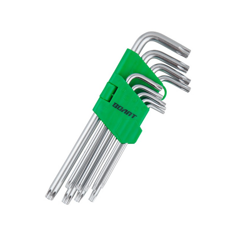 Набор ключей TORX T10-T50 (9шт) удлин. ВОЛАТ 11020-09