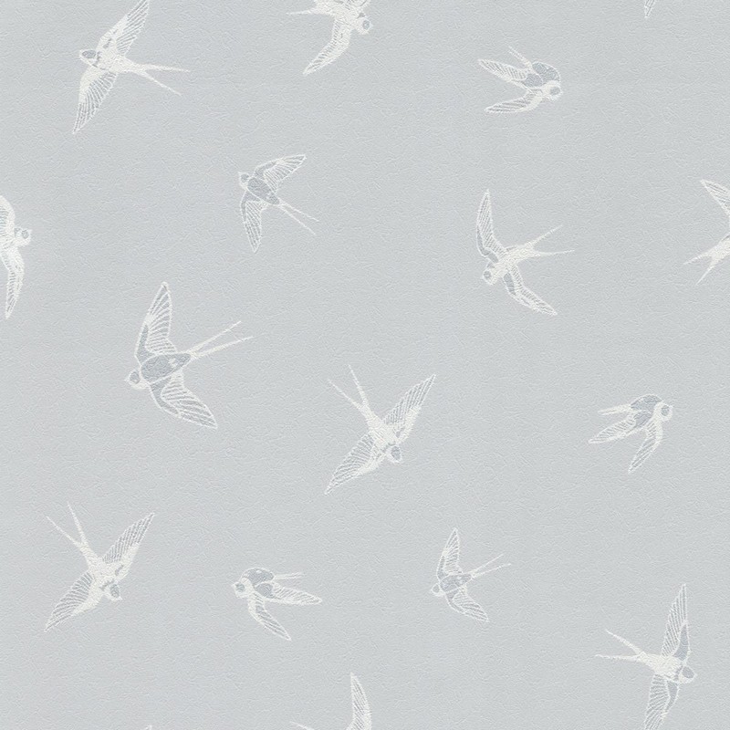 Обои Ласточки 236612-1 с перл (серая) дуплекс