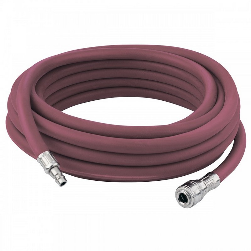 Шланг пневматический резиновый 16/10мм 10м 24 бар, армир., быстросъем. STELS 57021