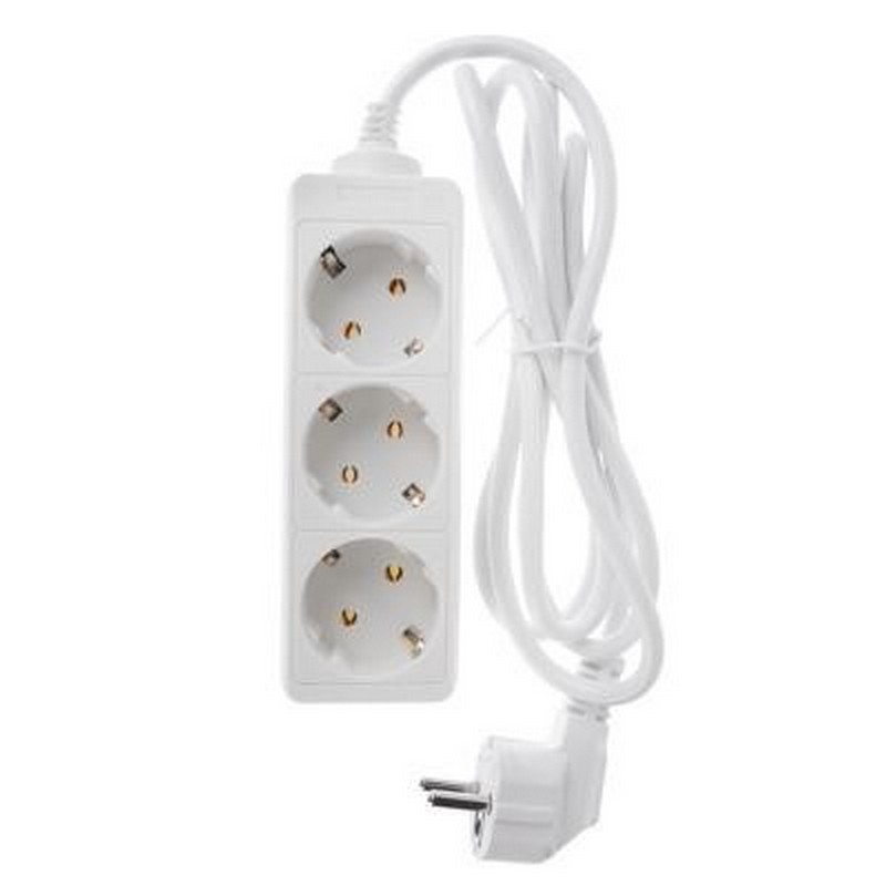 Удлинитель 2м 3-мест. с заз. 16A ПВС-3х1 3500вт FORZA 907-015