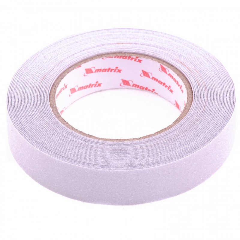 Лента противоскользящая клейкая 25мм 10м прозрачная Matrix 88714