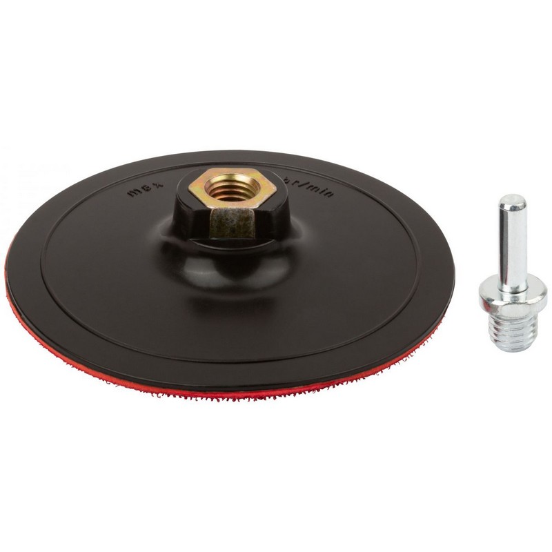 Диск опорный для МШУ 115мм М14 с липучкой +перех. для дрели КЕДР 064-0115