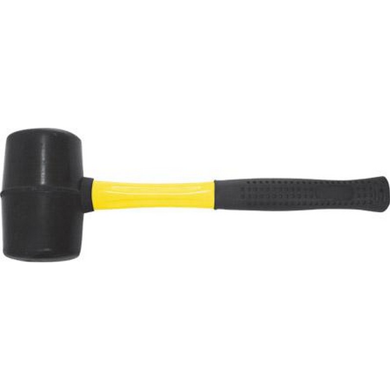 Киянка резиновая 900г черная, фиберглас.ручка FIT 45495