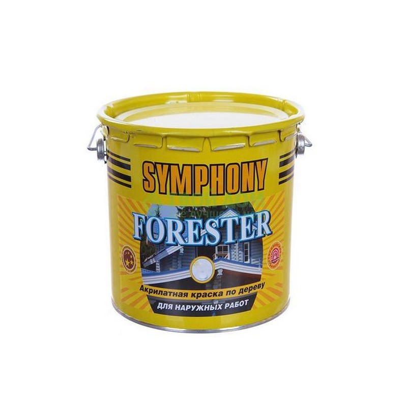 Краска фасадная по дереву SYMPHONY ФОРЕСТЕР основа С 0,9л.