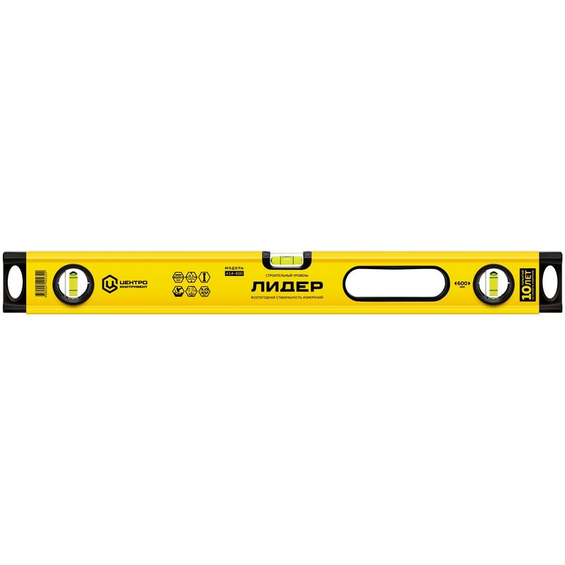 Уровень 400мм магнитный, фрезеров.поверхность 3-глазка 0,5мм/м ЦИ "Лидер" ЛМ14-400