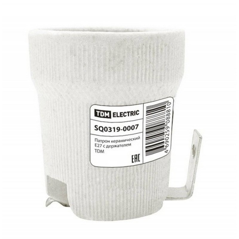 Патрон Е27 керамический с держателем