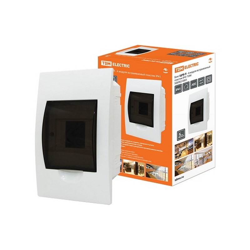 Бокс пластик ЩРВ-П-6 модул. встраиваемый IP40 TDM SQ0902-0002