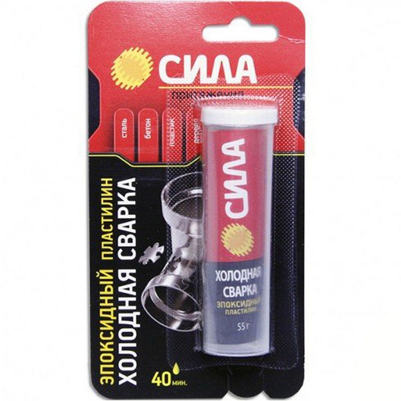 Эпоксидный клей-пластилин СИЛА 55г Холодная сварка SEPBL1-55