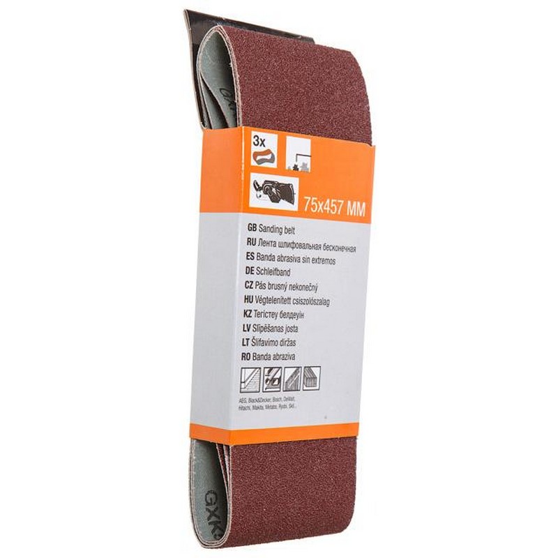 Лента шлифовальная 75х457мм (3шт) Р120 GEPARD GP5008-120
