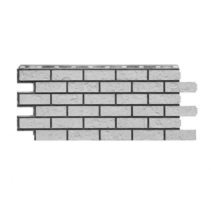 Панель фасадная Старый форт 1137х477х2,3 дымчато-белый