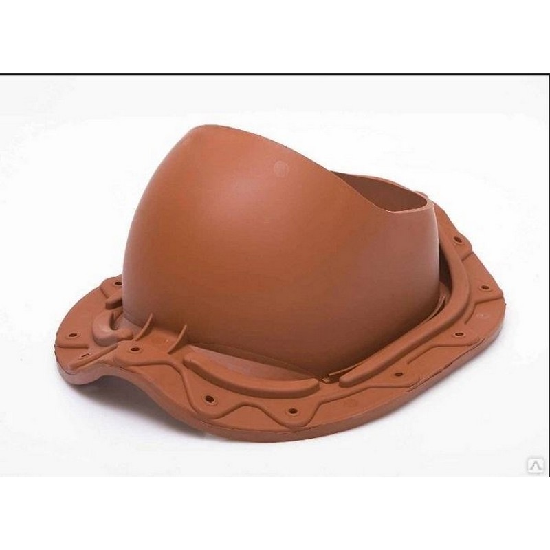 Проходной элемент трубы коричневый (фальцевая кровля)