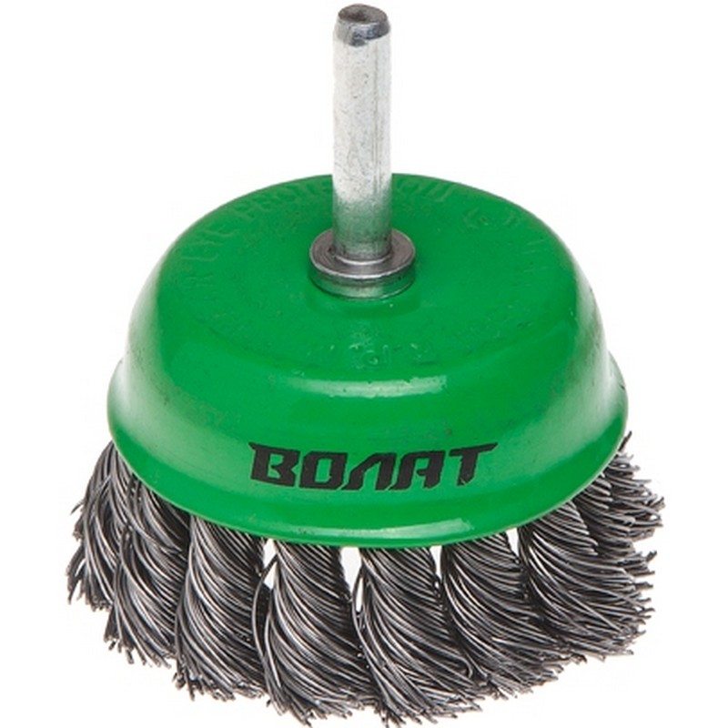 Кордщетка для дрели чашеобразная 75мм жесткая ВОЛАТ 81020-75
