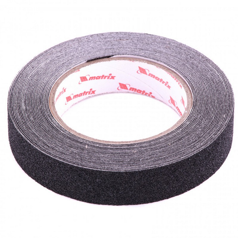 Лента противоскользящая клейкая 25мм 10м черная Matrix 88706