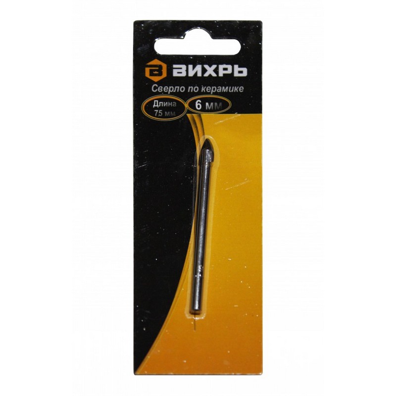 Сверло по керамике/стеклу 6мм ВИХРЬ