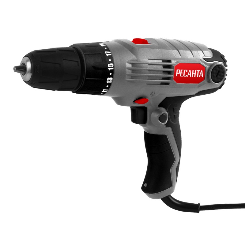 Дрель-шуруповерт сетевой РЕСАНТА СШ-550-2, 550вт 36Нм 2-скор. коробка
