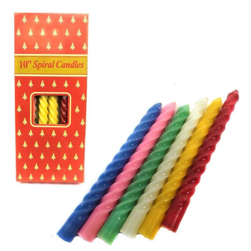 Набор парафиновых  витых свечей, 12 шт