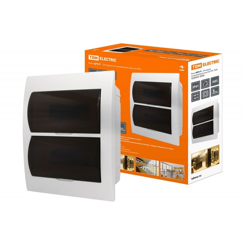 Бокс пластик ЩРВ-П-24-модул. встраиваемый IP40 TDM SQ0902-0006