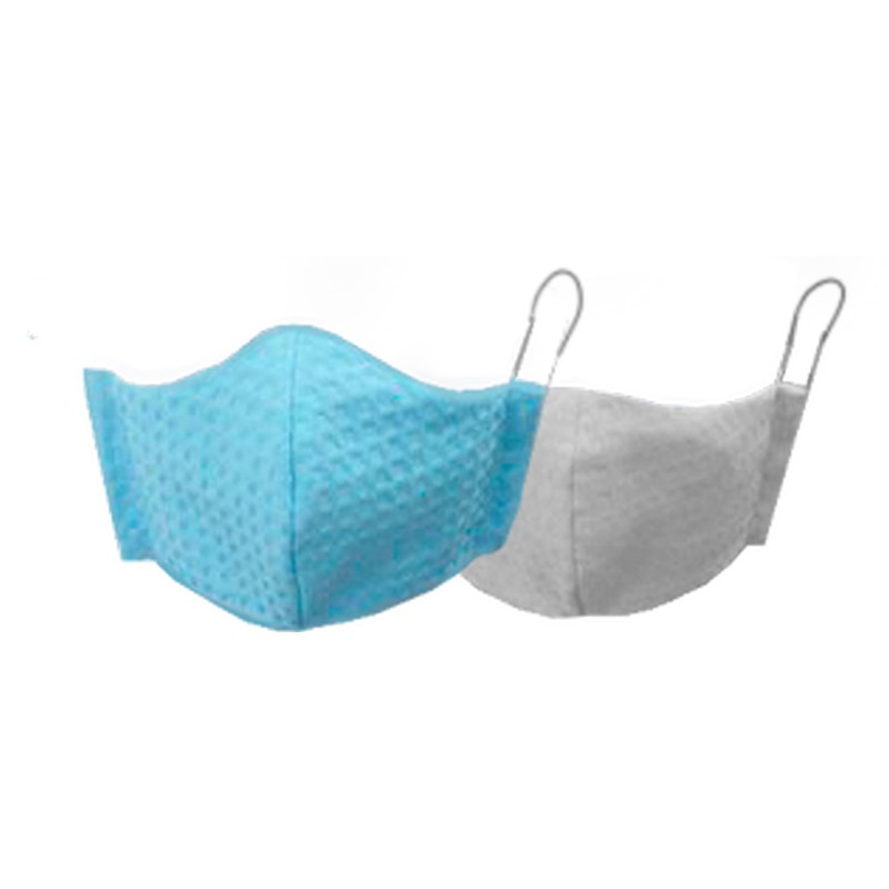 Повязка лицевая синяя (вафельная форменная)